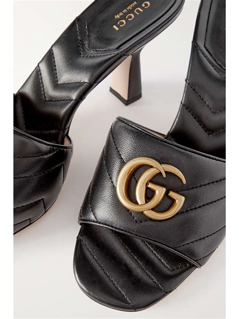 gucci marmont leather mules